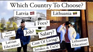 Study in Lithuania vs Study in Latvia | Indian in Lithuania | 2023 Intake #lithuania #latvia