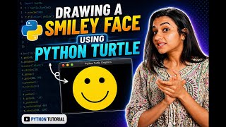 Drawing a Smiley face using Python Turtle #pythonturtle #turtle