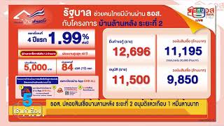 ปล่อยสินเชื่อบ้านล้านหลัง ระยะที่ 2 อนุมัติแล้วเกือบ 1 หมื่นล้านบาท