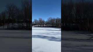 Frozen pond 🇨🇦 #canada #frozen  #frozenpond