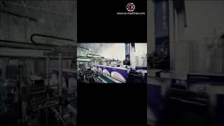 Water bottle feeding carbboard carton box wrapping sealing packing machine with box palletizing mach