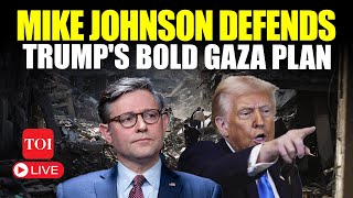 Mike Johnson LIVE: US House Speaker Shuts Down Reporters On Trump's Bold Gaza Proposal