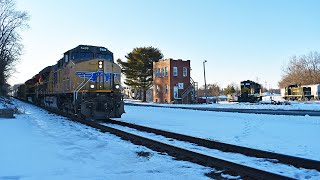 2/20/2021 - UP 5408 and KCSM 4082 lead CSX Q686 at Vandalia, IL