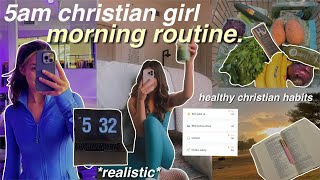 5AM CHRISTIAN GIRL MORNING ROUTINE | healthy & productive habits to become “that Christian girl”