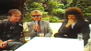 QUEEN-Brian May, Roger Taylor and John Deacon interview San Reno Italy 1984
