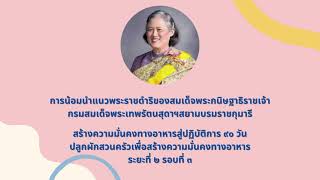 การน้อมนำแนวพระราชดำริ ปลูกผักสวนครัว 90 วัน สร้างความมั่นคงทางอาหาร