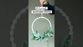 DIY Makramee Kranz mit Eukalyptus selber machen