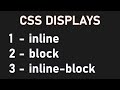 Three Main CSS Displays | inline, block, inline-block | Full Concept