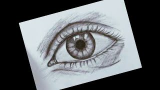 Easy way to draw a realistic eye for beginners step by step | sachin Khandagale