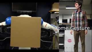 Gesture based Two-Arm Manipulation with Kinect (voice annotated)