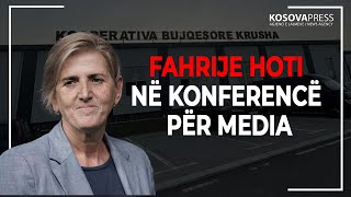 Fahrije Hoti në konferencë për media