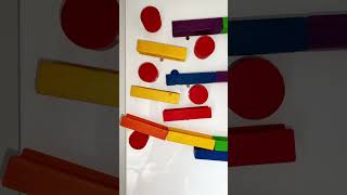 Sleek Wooden Marble Run on whiteboard @GravityBites1  #marblerun #marbleasmr #shorts