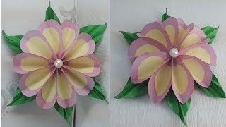 How to make Easy flower with color paper/ mixchannel
