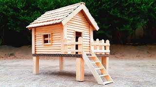 How to Make A Popsicle Stick House | Ice-Cream Stick House | DIY Easy Craft