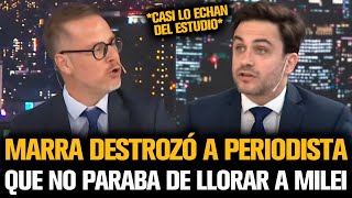 MARRA DESTROZÓ A PERIODISTA QUE NO PARABA DE LLORAR POR MILEI