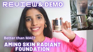 Colorbar Amino Skin Radiant Foundation Review And Demo | Samiksha K