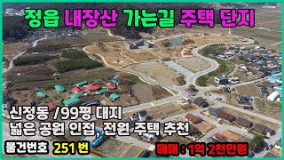 (251번)정읍시 신정동 주택단지 토지매매 (내장산 가는 길목에 위치)