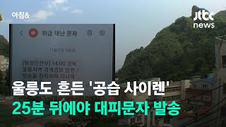 울릉도 흔든 '공습 사이렌'…25분 뒤에야 대피문자 발송 / JTBC 아침&