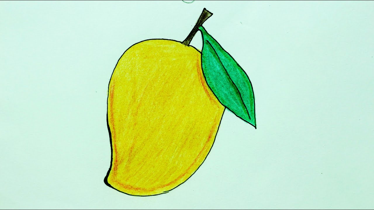 How To Draw Mango !! आम कैसे बनाये !! How To Make Mango Drawing - YouTube