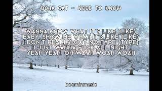 Doja Cat - Need To Know (Explicit Version) [Official Lyrics]