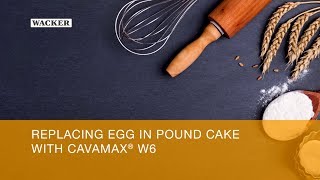 Replacing Egg in Pound Cake with CAVAMAX® W6