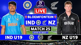 U19 WC Live: India U19 vs New Zealand U19 Live | IND U19 vs NZ U19 Live Commentary | IND U19 Innings