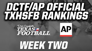 DCTF/AP Official TXHSFB Rankings: Week 2