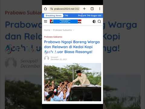 Prabowo Ngopi Bareng Warga Dan Relawan Di Kedai Kopi Aceh: Luar Biasa ...