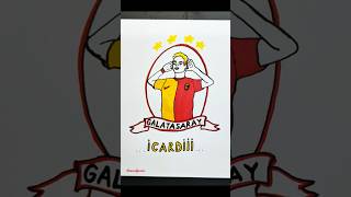 Çok Kolay İcardi Çizimi - İcardi Nasıl Çizilir - Galatasaray Çizimleri #shorts #galatasaray