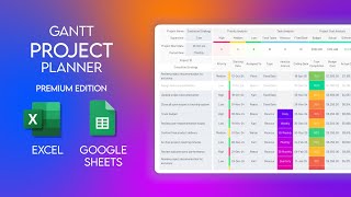 Nexus Template - Gantt Planning Chart - Premium Edition (Navigation Tutorial)