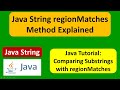 Java String [regionMatches method example] | Java Tutorial