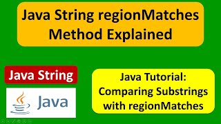 Java String [regionMatches method example] | Java Tutorial
