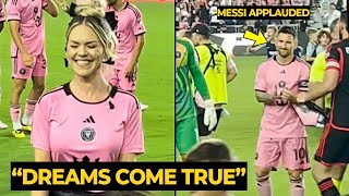 The American female singer was CRYING after MESSI applauded while she was singing Inter Miami anthem