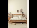 scandinavian cherry wood bed harp