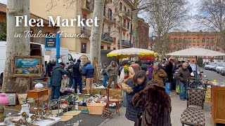 French flea markets bustling even in winter 🍁 Vlog | Lots of antique treasures in cardboard boxes!