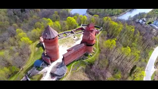 Turaida Castle aerial epic