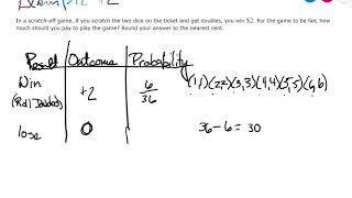 Support for Quantitative Reasoning -- Expected Value Example 2