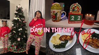 SLAYMAS EP 4: COOKING DINNER FOR FAMILY OF 6✨DECORATING THE CHRISTMAS TREE✨GRINCHMAS THEME✨PJ NIGHT✨