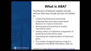 Post Master’s Certificate in Applied Behavior Analysis Virtual Webinar