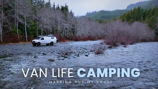 Rain Makes The Van Feel Small. Mapping Out My Route. VAN LIFE IN BC