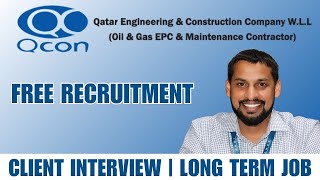 Client Interview Job in Qcon Qatar | Free Recruitment | #andt #nisst