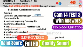 Flanders Conference Hotel Listening I Test 3 Cam 14 IELTS Listening