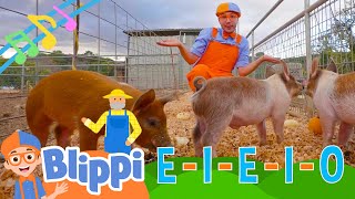 Old MacDonald | Blippi Nursery Rhymes | Moonbug Kids - Farm Animals