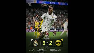 REAL MADRID 5-2 VS DORTMUND || #realmadrid #ucl #dortmund