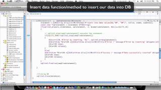 Inserting data in SQLite database Xcode tutorial part 2