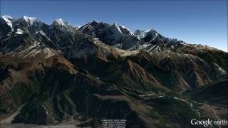 Annapurna Massif and Dhaulagiri Fly-Over 3D Tour  - Google Earth