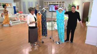 Isaac Mizrahi Live! Lilac Floral Printed Maxi Dress with Shawn Killinger