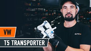 Hvordan bytte bak bremsecaliper der på VW T5 TRANSPORTER Van [AUTODOC-VIDEOLEKSJONER]