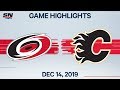 NHL Highlights | Hurricanes vs. Flames - Dec. 14, 2019