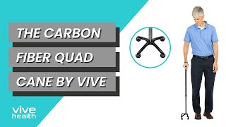 Lightweight Carbon Fiber Quad Cane - Vive